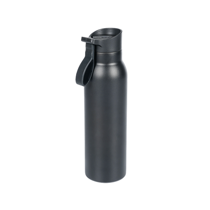 Bouteille d'eau sous vide de 550 ml avec bouton-poussoir et ceinture de transport