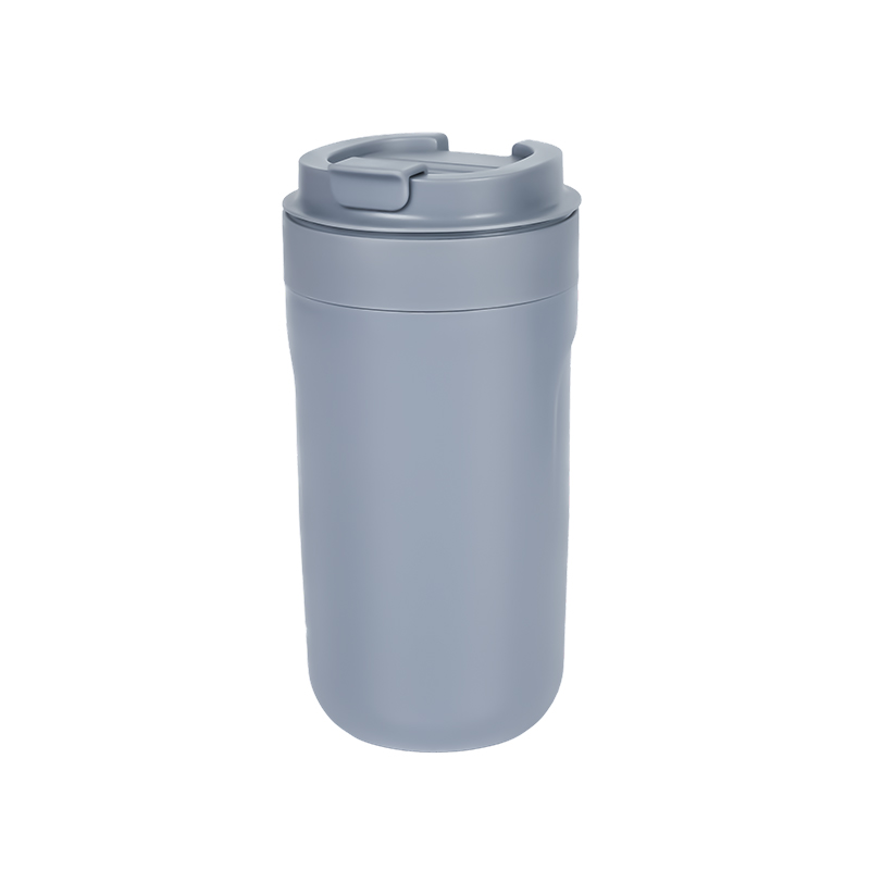 Tasse thermique en plastique double couche (PP) avec couvercle à vis