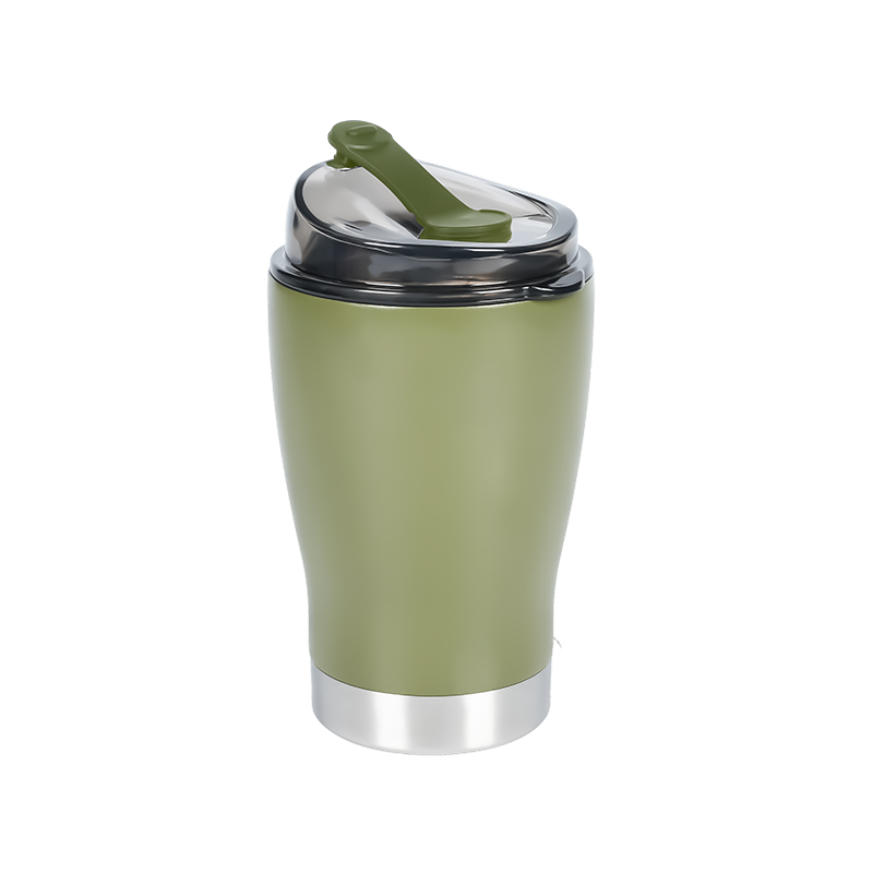 Tasse à café isolante de voyage recyclable de 350 ml/12 oz avec couvercle de boisson incliné transparent