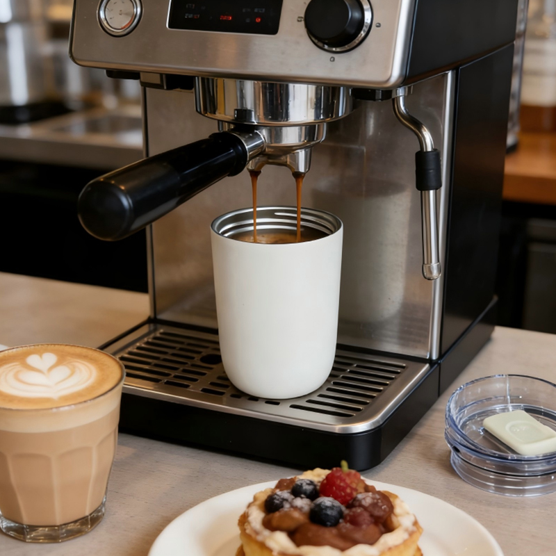 Tasse thermique de 300 ml à prise facile avec couvercle anti-fuite alternatif