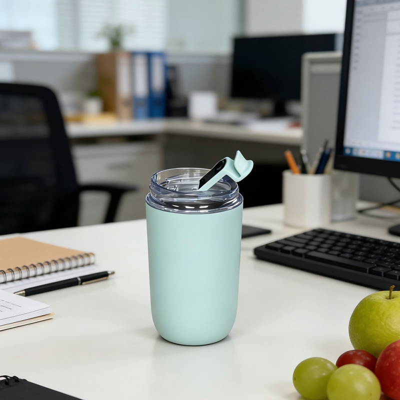 Tasse thermique de 300 ml à prise facile avec couvercle anti-fuite alternatif