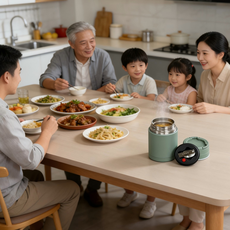 Pot alimentaire isolé sous vide